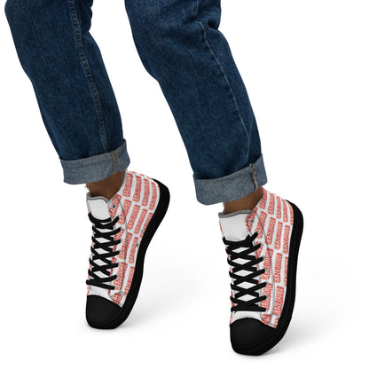 Men’s high top canvas shoes